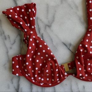 Onion x WeWoreWhat polkadot bikini top